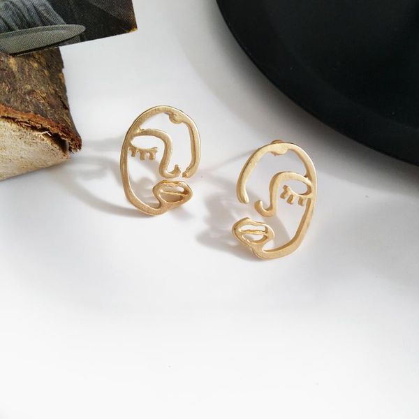 stud ruanme hollow earrings exaggerated face fashion and personality temperament women jewelry, Golden;silver
stud ruanme hollow earrings exaggerated face fashion and personality temperament women jewelry, Golden;silver