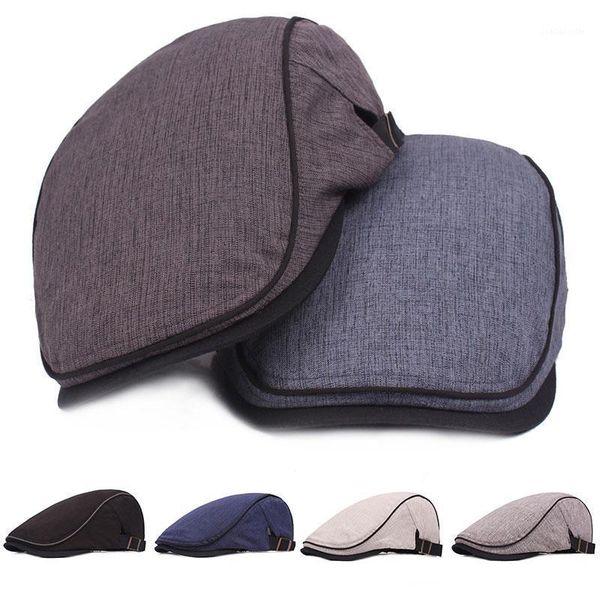 berets adjustable men's beret caps spring summer outdoor sun breathable bone brim hats mens herringbone solid flat cap hat, Blue;gray
berets adjustable men's beret caps spring summer outdoor sun breathable bone brim hats mens herringbone solid flat cap hat, Blue;gray