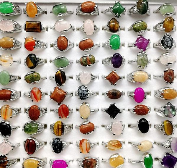 2021 fashion 30 pieces/lot rainbow stone ring mix style designs women's natural stone ring jewelry gift, Silver
2021 fashion 30 pieces/lot rainbow stone ring mix style designs women's natural stone ring jewelry gift, Silver