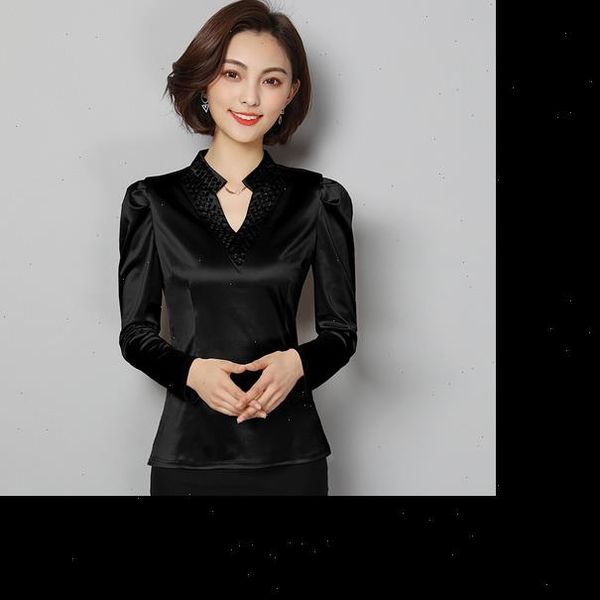 silk satin v neck diamonds women shirt long sleeve work elegant blouses 3xl, White
silk satin v neck diamonds women shirt long sleeve work elegant blouses 3xl, White