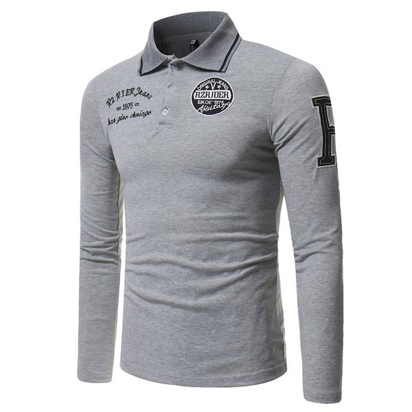 fashion polo shirt men's long sleeve r letter casual t-shirt p802, White;black
fashion polo shirt men's long sleeve r letter casual t-shirt p802, White;black