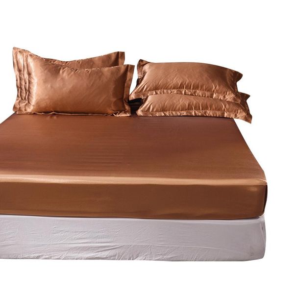 sheets & sets luxury coffee bedsheet solid color satin silk fitted sheet high-end mattress cover with elastic band bed twin queen size
sheets & sets luxury coffee bedsheet solid color satin silk fitted sheet high-end mattress cover with elastic band bed twin queen size