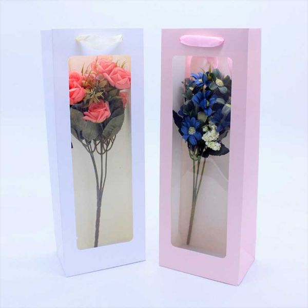 gift wrap 5pcs red wine packaging bag with handle valentine's day flower wrapping pvc transparent window paper wedding
gift wrap 5pcs red wine packaging bag with handle valentine's day flower wrapping pvc transparent window paper wedding