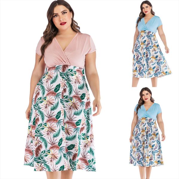 casual plus size printing women dresses v neck short sleeve knee length skirt dress daily vestido de, Black;gray
casual plus size printing women dresses v neck short sleeve knee length skirt dress daily vestido de, Black;gray