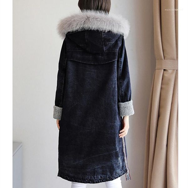 women's down & parkas winter female 2021 cotton middle and long loose thickened fleecy imitation lamb wool denim outerwear zx12, Black
women's down & parkas winter female 2021 cotton middle and long loose thickened fleecy imitation lamb wool denim outerwear zx12, Black