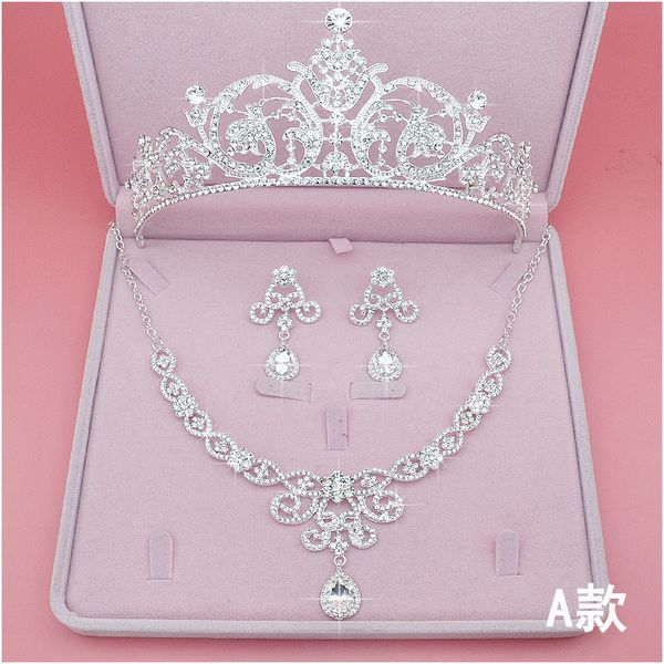 jewelry sets rhinestone wedding crowns and tiaras hair set for bride necklace earrings women headbands headwear, Black
jewelry sets rhinestone wedding crowns and tiaras hair set for bride necklace earrings women headbands headwear, Black