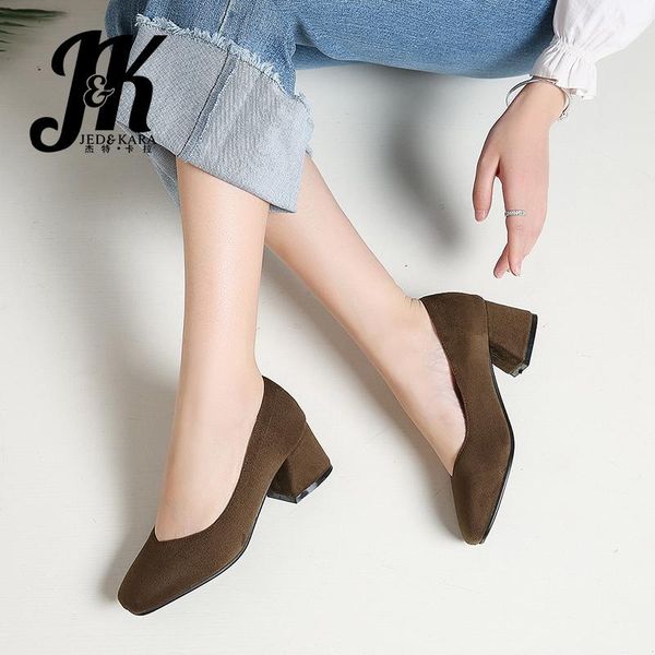 spring thick mid heels women pumps casual round toe footwear shallow ladies shoes slip-on flock woman dress, Black
spring thick mid heels women pumps casual round toe footwear shallow ladies shoes slip-on flock woman dress, Black