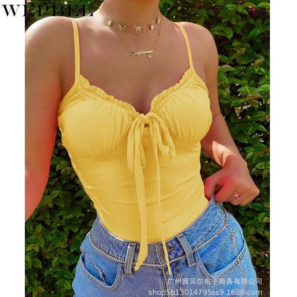 women's t-shirt wepbel slim fit lace up summer solid color v-neck backless spaghetti strap sleeveless, White
women's t-shirt wepbel slim fit lace up summer solid color v-neck backless spaghetti strap sleeveless, White