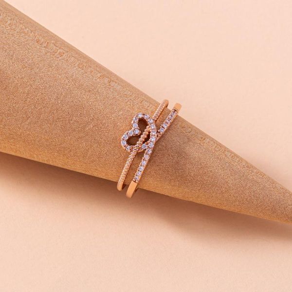 wedding rings korean rose gold hollow heart cz ring for women adjustable open design pave zircon double layer jewelry gift, Slivery;golden
wedding rings korean rose gold hollow heart cz ring for women adjustable open design pave zircon double layer jewelry gift, Slivery;golden