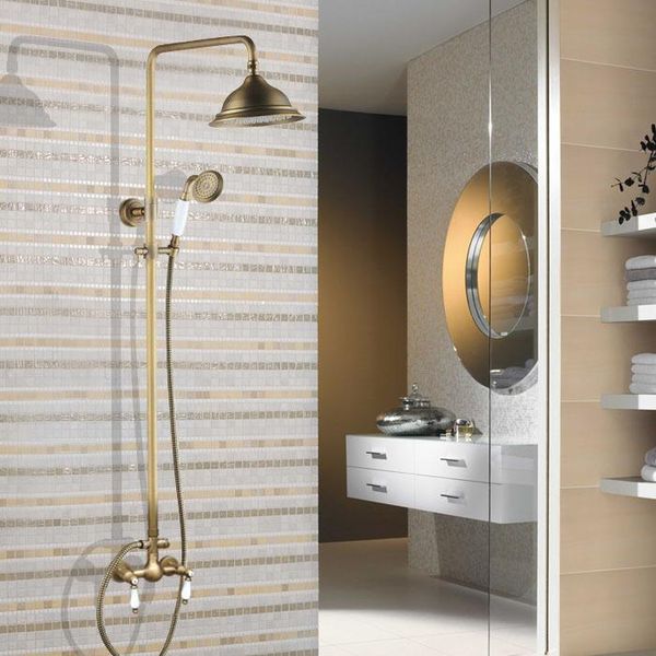 bathroom dual ceramics handles antique brass wall mounted round shower head rain & hand faucet mixer tap set aan116 sets
bathroom dual ceramics handles antique brass wall mounted round shower head rain & hand faucet mixer tap set aan116 sets