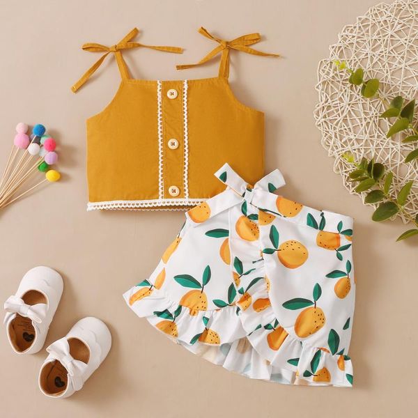 clothing sets summer toddler baby girls clothes lace ruffles suspender vest fruit printed skirts outfits children's, White
clothing sets summer toddler baby girls clothes lace ruffles suspender vest fruit printed skirts outfits children's, White