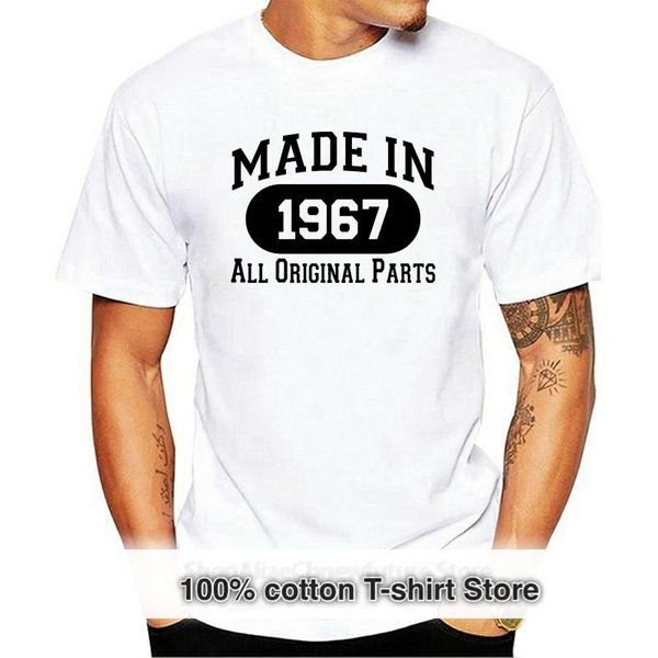 men's t-shirts 50th birthday gifts made 1967 all original parts mens t-shirt, White;black
men's t-shirts 50th birthday gifts made 1967 all original parts mens t-shirt, White;black