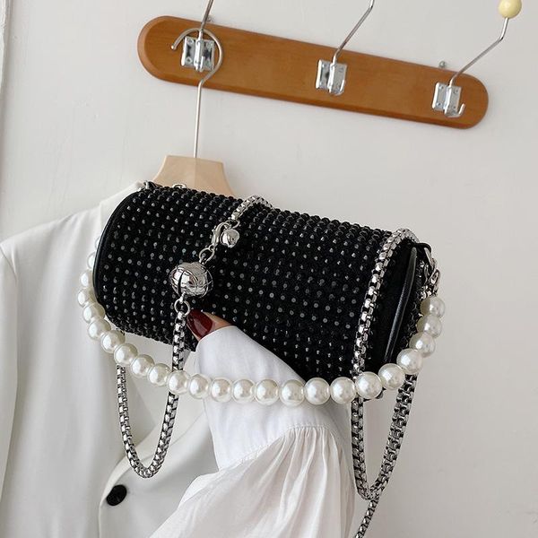 evening bags 2021 summer designer female bag fashion diamond-studded cylinder pearl single shoulder messenger
evening bags 2021 summer designer female bag fashion diamond-studded cylinder pearl single shoulder messenger