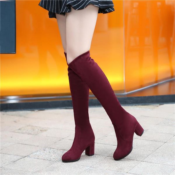 blue wine red black winter high heel stretch long sock boots ladies shoes elastic suede knee
blue wine red black winter high heel stretch long sock boots ladies shoes elastic suede knee