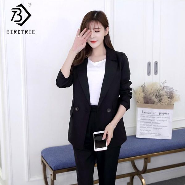 women's suits & blazers 2021 arrival autumn winter women casual two piece set thicken fashion full sleeve long and pants s80322l, White;black
women's suits & blazers 2021 arrival autumn winter women casual two piece set thicken fashion full sleeve long and pants s80322l, White;black