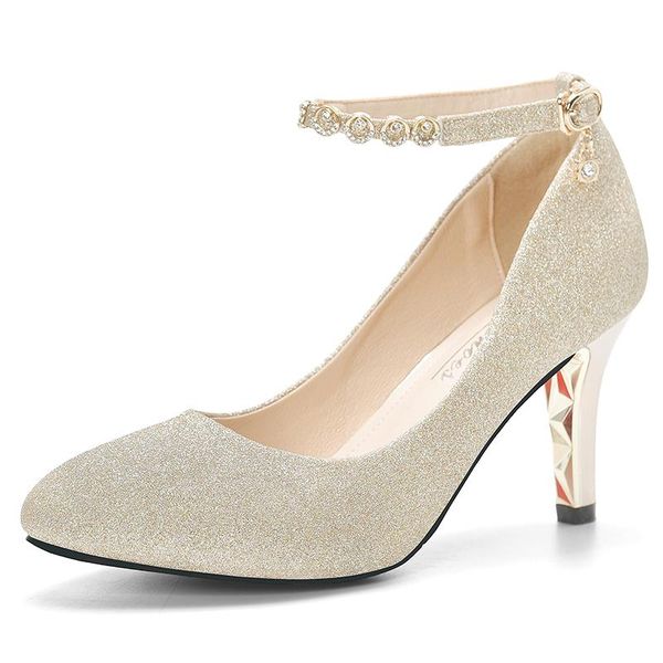 dress shoes spring autumn women gold thin high heels stilettos pumps pointed toe ol office ladies ankle buckle, Black
dress shoes spring autumn women gold thin high heels stilettos pumps pointed toe ol office ladies ankle buckle, Black
