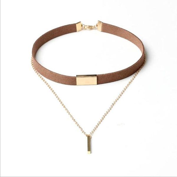 chokers velvet metal chain choker necklaces for women gold-color leather alloy pendant collar necklace, Golden;silver
chokers velvet metal chain choker necklaces for women gold-color leather alloy pendant collar necklace, Golden;silver