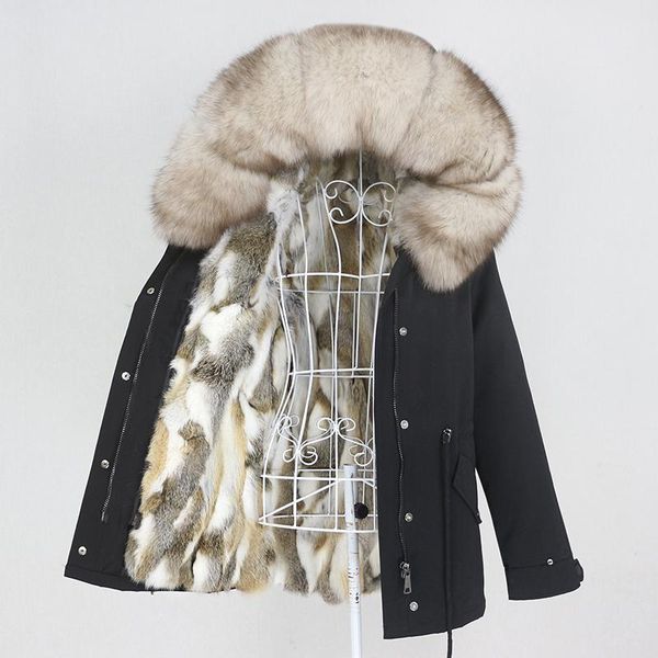 women's fur & faux menina bonita 2021 waterproof parka real coat natural raccoon collar winter jacket women outerwear removable, Black
women's fur & faux menina bonita 2021 waterproof parka real coat natural raccoon collar winter jacket women outerwear removable, Black