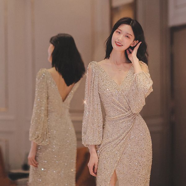 evening drs female 2021 summer style temperament banquet small atmospheric celebrity host fishtail skirt, Black
evening drs female 2021 summer style temperament banquet small atmospheric celebrity host fishtail skirt, Black