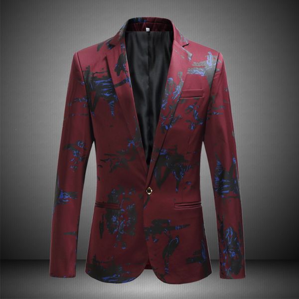 fashion suits four seasons men's printed suit, slim fitting casual large size coat, White;black
fashion suits four seasons men's printed suit, slim fitting casual large size coat, White;black