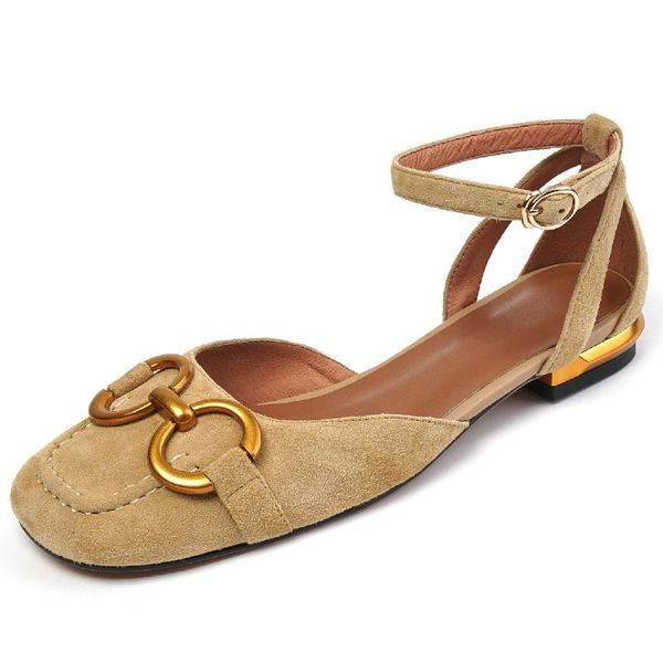 sandals women's natural suede leather ankle strap flats square toe metal buckle female soft comfort summer casual single shoes, Black
sandals women's natural suede leather ankle strap flats square toe metal buckle female soft comfort summer casual single shoes, Black