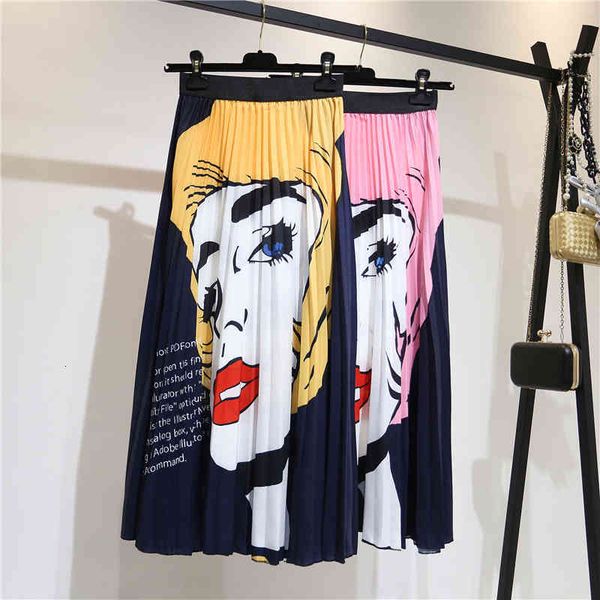 spring new fashion europen cartoon print elasticity stain pleated high street style a-line mid-calf skirt femile mx190729, Black
spring new fashion europen cartoon print elasticity stain pleated high street style a-line mid-calf skirt femile mx190729, Black