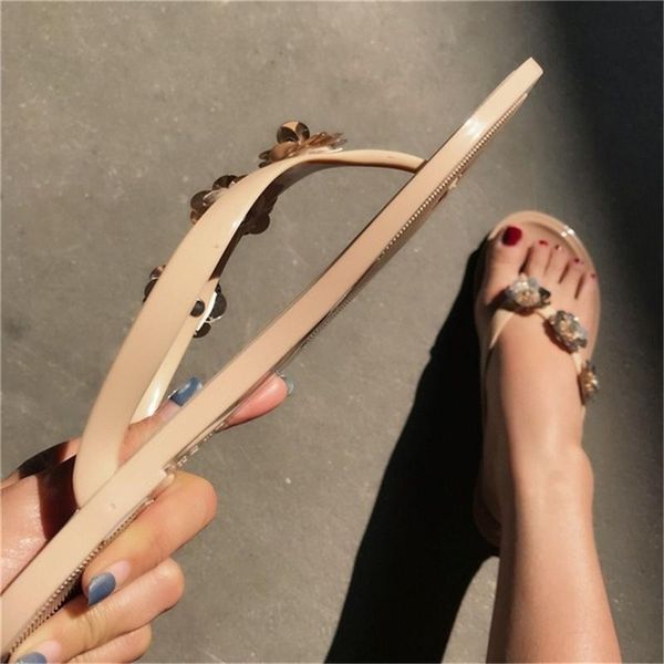 women's jelly sandals crystal flower slippers fashion flat casual beach summer, Black
women's jelly sandals crystal flower slippers fashion flat casual beach summer, Black