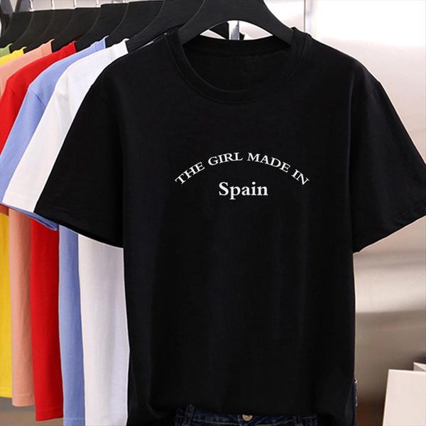minimalism hipster style beautiful trend women t shirt casual refreshing girl made in spain letter print, White
minimalism hipster style beautiful trend women t shirt casual refreshing girl made in spain letter print, White