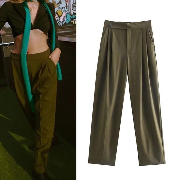 women's pants & capris za chic buttons woman's solid color high waist long vintage zipper pleated wide leg back pocket casual, Black;white
women's pants & capris za chic buttons woman's solid color high waist long vintage zipper pleated wide leg back pocket casual, Black;white