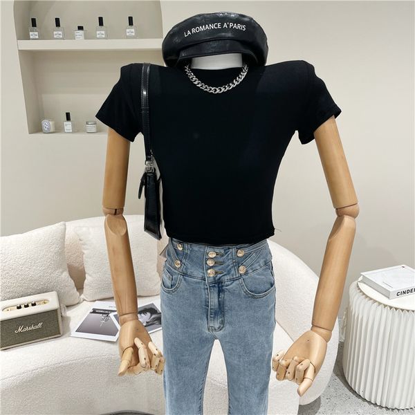 polos spring female summer niche fashion design waist short shirt thin and versatile top, White
polos spring female summer niche fashion design waist short shirt thin and versatile top, White