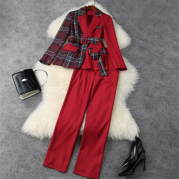 short elegant spring lady office clothes blazer block and suit pants piece female of twinset, White;black
short elegant spring lady office clothes blazer block and suit pants piece female of twinset, White;black