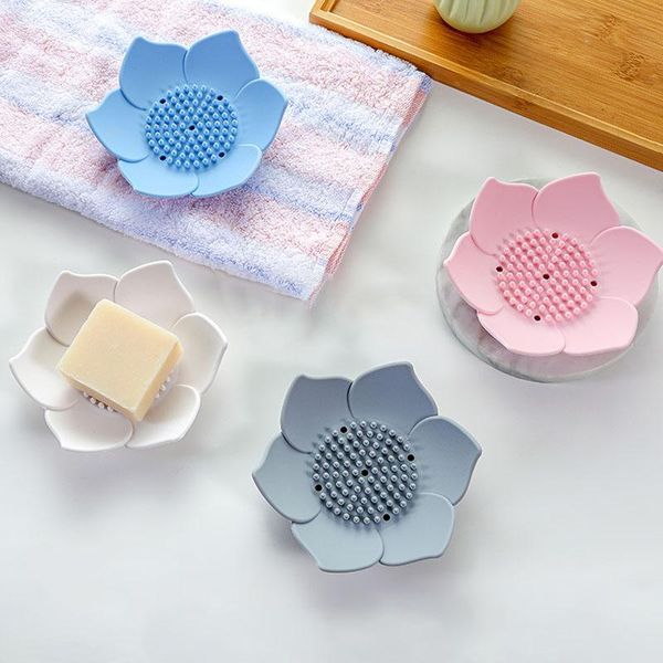 soap dishes creative box lotus shape non-slip portable silicone for water draining solid color dish bathroom accessories
soap dishes creative box lotus shape non-slip portable silicone for water draining solid color dish bathroom accessories