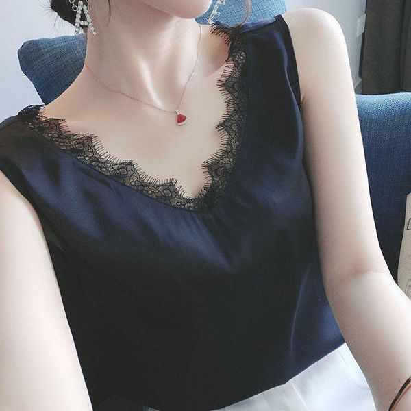 women's tanks & camis lace camisole women silk v-neck summer sleeveless casual tank female slim soft satin basic plus size, White
women's tanks & camis lace camisole women silk v-neck summer sleeveless casual tank female slim soft satin basic plus size, White