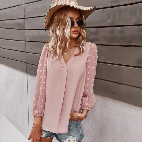 women's casual shirt in spring and summer 2021 v-neck long sleeve black yellow pink white t-shirt
women's casual shirt in spring and summer 2021 v-neck long sleeve black yellow pink white t-shirt