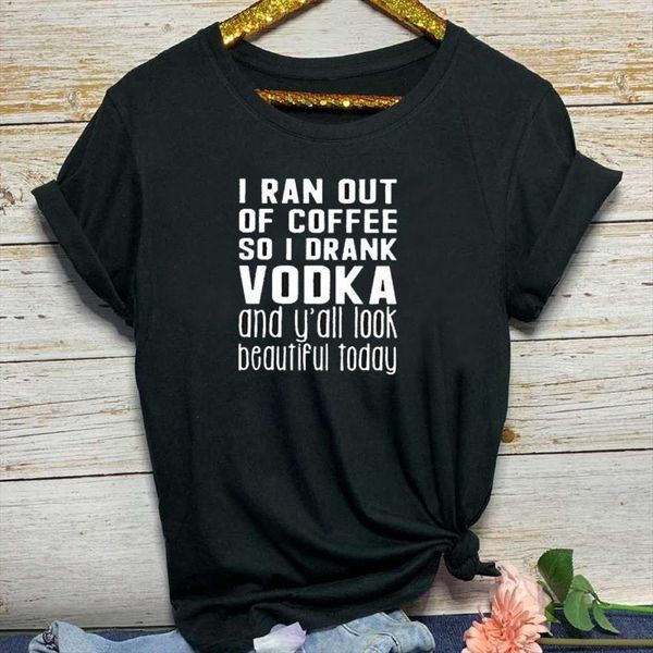 i ran out of coffee men letter print short sleeve o neck loose ladies fashion tee clothes, White;black
i ran out of coffee men letter print short sleeve o neck loose ladies fashion tee clothes, White;black