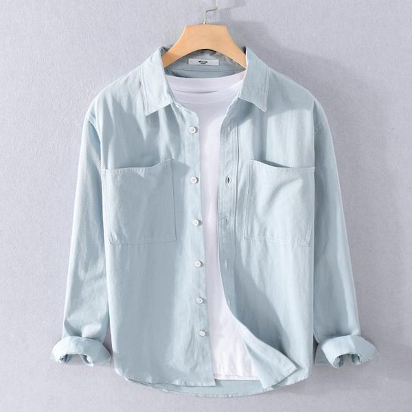 men's casual shirts spring and autumn 100% cotton long sleeve comfortable men solid sky blue shirt for chemise camisa, White;black
men's casual shirts spring and autumn 100% cotton long sleeve comfortable men solid sky blue shirt for chemise camisa, White;black
