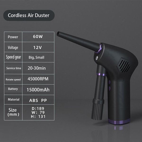 vacuum cleaner 15000mah cordless air duster compressed blower electric for computer keyboard camera cleaning small appliances
vacuum cleaner 15000mah cordless air duster compressed blower electric for computer keyboard camera cleaning small appliances