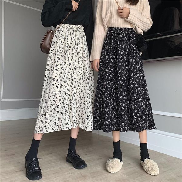 floral print sweet long spring women skirt autumn elastic waist midi casual high for female, Black
floral print sweet long spring women skirt autumn elastic waist midi casual high for female, Black