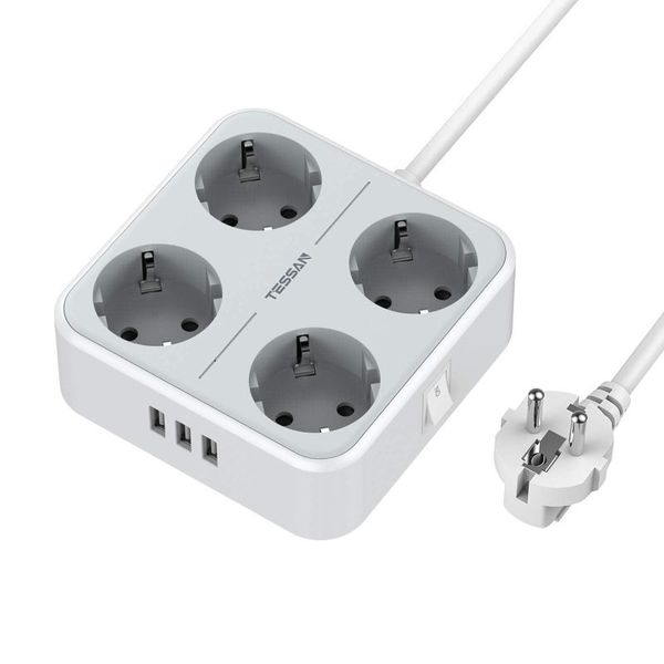 smart power plugs tessan 7 in 1 eu strip socket with on/off switch, 3 usb ports and 4 ac outlets 1.5m/5ft extension cord for home, office
smart power plugs tessan 7 in 1 eu strip socket with on/off switch, 3 usb ports and 4 ac outlets 1.5m/5ft extension cord for home, office