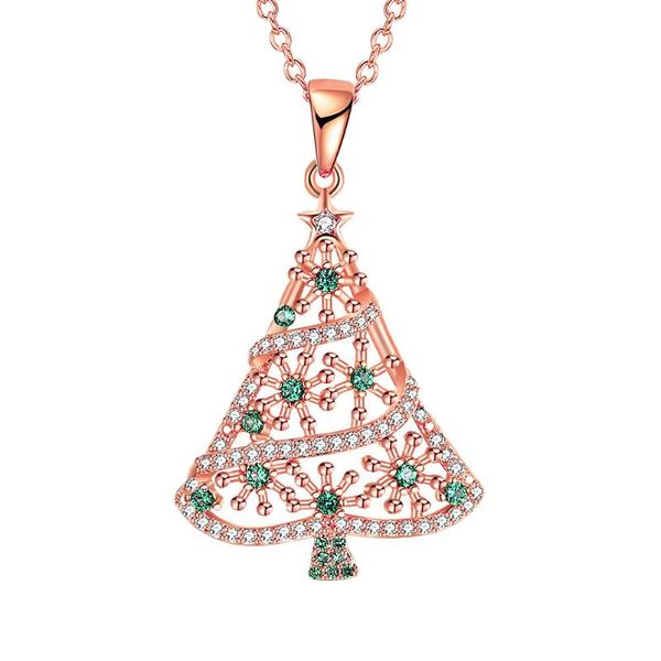 chains elegant christmas tree design zircon crystal pendant rose gold chain charm festive necklace for girls women, Silver
chains elegant christmas tree design zircon crystal pendant rose gold chain charm festive necklace for girls women, Silver