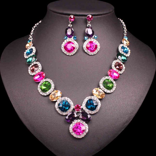 jewelry sets fashion austrian crystal silver color bridal necklace earrings party wedding costume jewellery gifts for women, Black
jewelry sets fashion austrian crystal silver color bridal necklace earrings party wedding costume jewellery gifts for women, Black