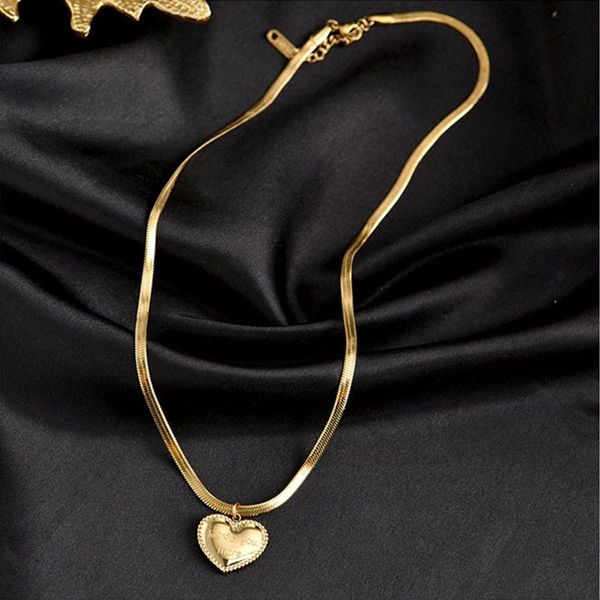 chains meyrroyu stainless steel gold color heart necklaces snake bone chain choker 2021 pendants for women fashion gift party jewelry, Silver
chains meyrroyu stainless steel gold color heart necklaces snake bone chain choker 2021 pendants for women fashion gift party jewelry, Silver