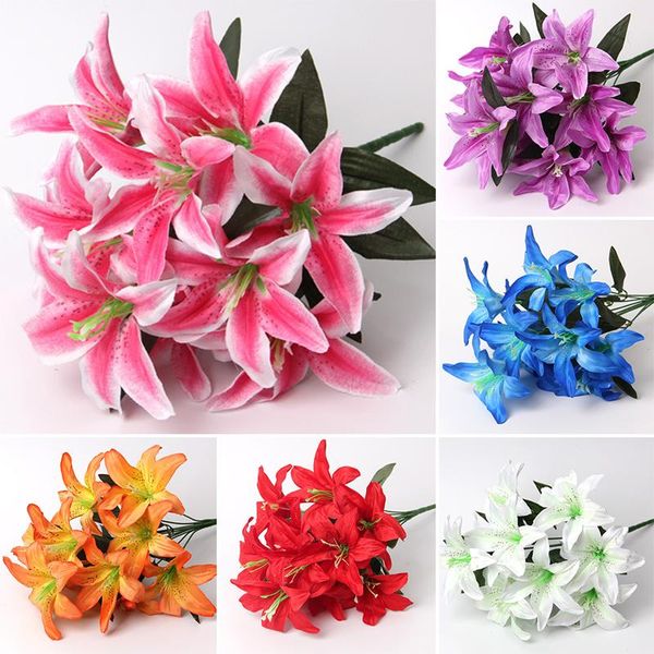 decorative flowers & wreaths lily artificial silk simulation fake 45cm 10 heads diy el floral garden home decor april fool's day
decorative flowers & wreaths lily artificial silk simulation fake 45cm 10 heads diy el floral garden home decor april fool's day