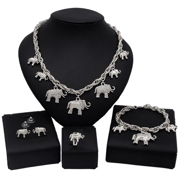 yulaili african jewelry sets for women silver color necklace charm bracelet stud earrings rings christmas 2020 jewellery gifts, Black
yulaili african jewelry sets for women silver color necklace charm bracelet stud earrings rings christmas 2020 jewellery gifts, Black