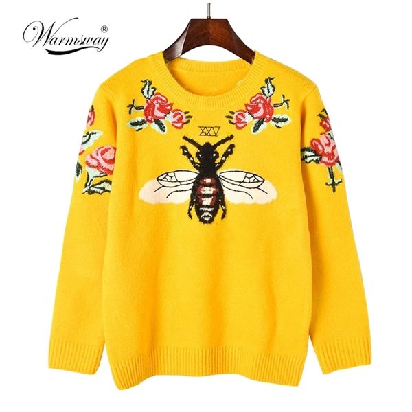 fashion runway women sweater autumn winter floral embroidery bee animal sweaters long sleeve yellow pullover jumper c-227 210522, White;black
fashion runway women sweater autumn winter floral embroidery bee animal sweaters long sleeve yellow pullover jumper c-227 210522, White;black