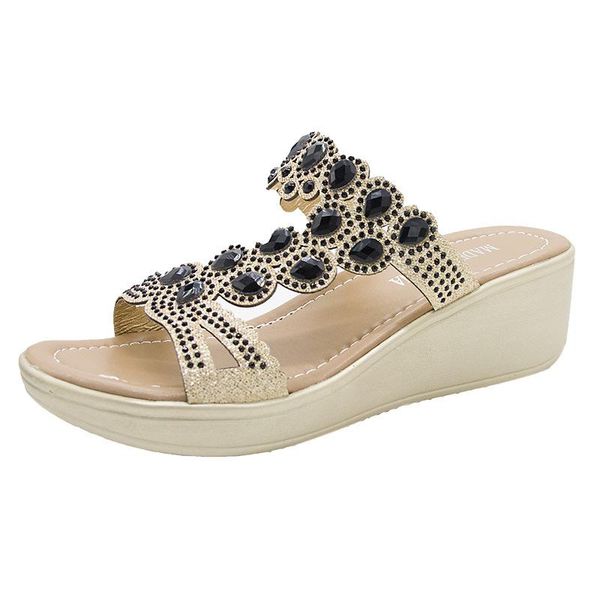 slope heel slippers female 2021 style rhinestone casual fashion sponge cake thick bottom non-slip sandals and, Black
slope heel slippers female 2021 style rhinestone casual fashion sponge cake thick bottom non-slip sandals and, Black
