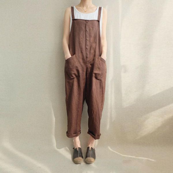 plus size women girls loose linen pants cotton jumpsuit strap harem trousers ladies overall casual playsuits women's & capris, Black;white
plus size women girls loose linen pants cotton jumpsuit strap harem trousers ladies overall casual playsuits women's & capris, Black;white