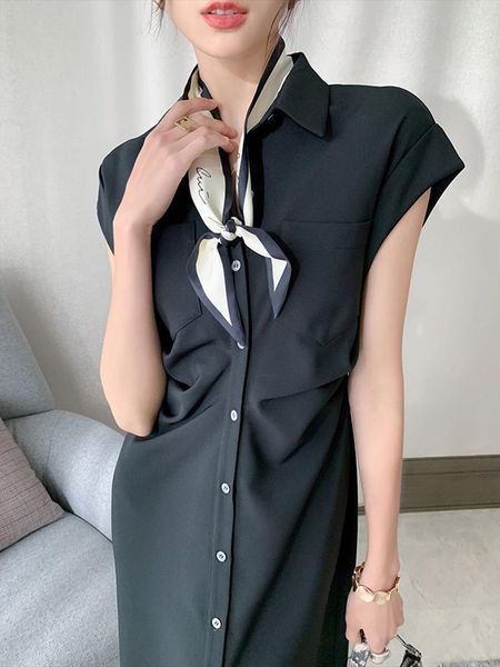 summer single breasted women dresses short sleeve office elegant vestidos femme clothes midi slim solid shirt dress, Black;gray
summer single breasted women dresses short sleeve office elegant vestidos femme clothes midi slim solid shirt dress, Black;gray