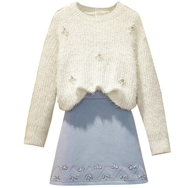 winter fashion pure and fresh short skirt twinset pullover sweater women knitwear outfit leisure casual soft women's tracksuits, Gray
winter fashion pure and fresh short skirt twinset pullover sweater women knitwear outfit leisure casual soft women's tracksuits, Gray