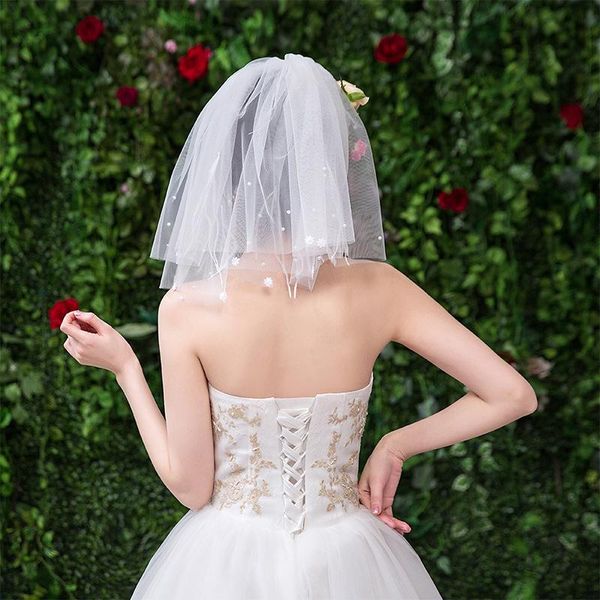 bridal veils simple short tulle wedding one layer with comb white ivory veil for bride marriage accessories, Black
bridal veils simple short tulle wedding one layer with comb white ivory veil for bride marriage accessories, Black